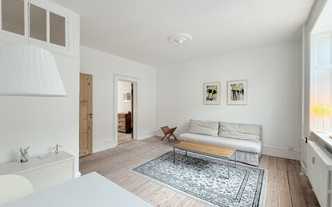Østerbro - 4 People - 1br - Close To Nordhavn: Living Room
