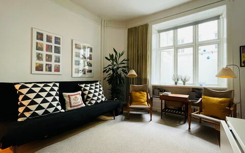 Østerbro - 1 Bedroom Apartment: Living Room