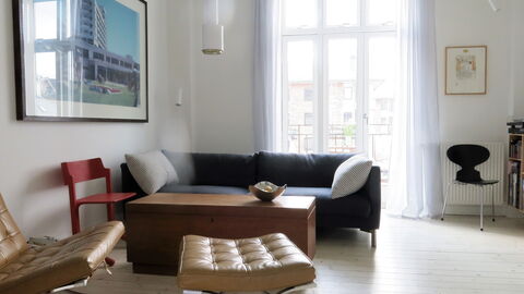 Frederiksberg - 3 Bedrooms - Space For 5: Balcony / Terrace / Patio, Living Room