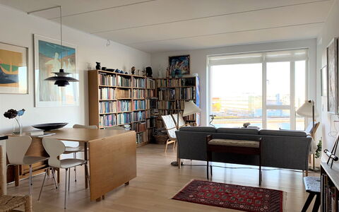 Superview - Sydhavnen -2 Bedrooms - 2 People: Dining Room, Kitchen, Living Room