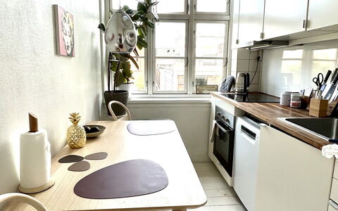 Østerbro-1 Bedroom-2 People-close To Metro: Kitchen