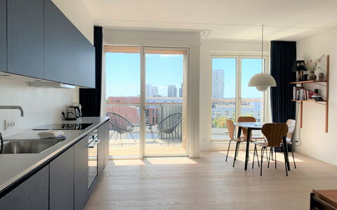 Amager Strandvej - Close To The Beach: Balcony / Terrace / Patio, Dining Room, Kitchen