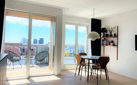 Amager Strandvej - Close To The Beach: Balcony / Terrace / Patio, Dining Room, Living Room