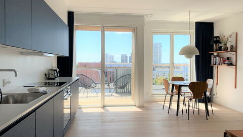 Amager Strandvej - Close To The Beach: Balcony / Terrace / Patio, Dining Room, Kitchen