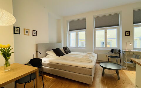 Studio - Strandgade - Christianshavn - Super Area: Bedroom, Dining Room, Kitchen, Living Room