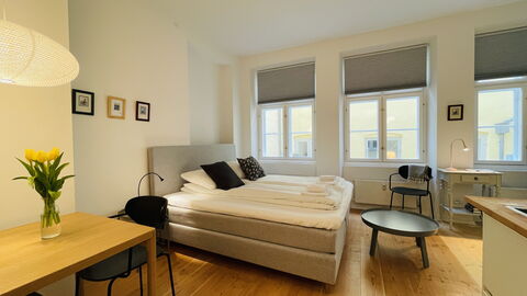 Studio - Strandgade - Christianshavn - Super Area: Bedroom, Dining Room, Kitchen, Living Room