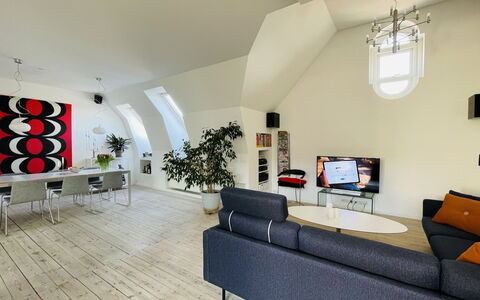 Vester Voldgade - Elegant 1 Bedroom Near Strøget: Living Room