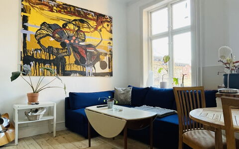 Nørrebro - 2 People - 1 Br - Close To Metro: Living Room