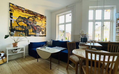 Nørrebro - 2 People - 1 Br - Close To Metro: Living Room