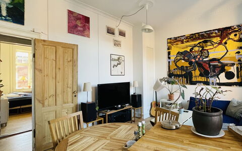 Nørrebro - 2 People - 1 Br - Close To Metro: Living Room