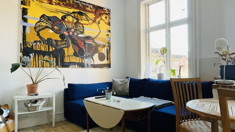 Nørrebro - 2 People - 1 Br - Close To Metro: Living Room