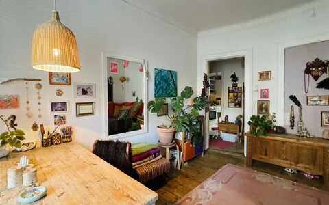 Østerbro - Good Karma - Close Metro 3 People: Dining Room, Living Room