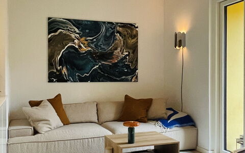 Townhouse- Nørrebro - 2 Levels - 4 People: Dining Room, Kitchen, Living Room