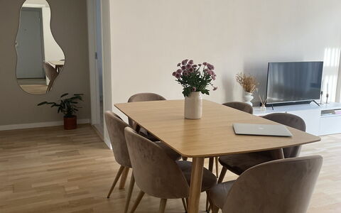 Nørrebro - 2br - 4 People - Close To Metro: Dining Room, Living Room