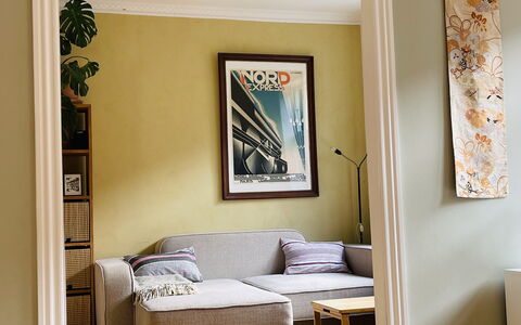 Nørrebro - 2 People - 1 Br - Close To Metro.: Living Room