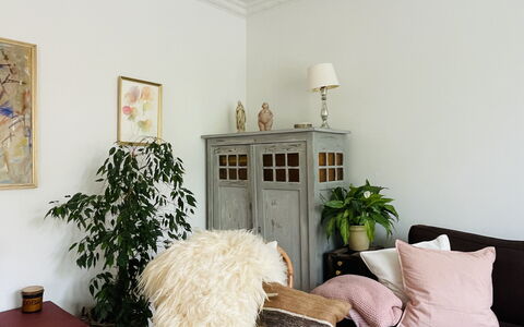 Østerbro - Close To Metro - 3 People: Dining Room, Living Room