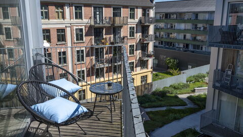 Vesterbro - 3 People - 1br - Close To Tivoli: Balcony / Terrace / Patio