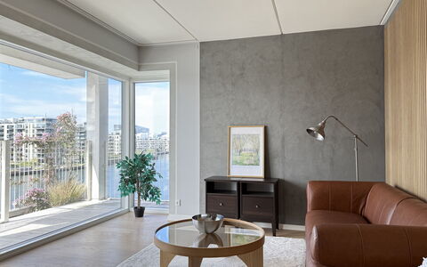 Islands Brygge Waterfront - 6 People - 3 Br - Balc: Living Room