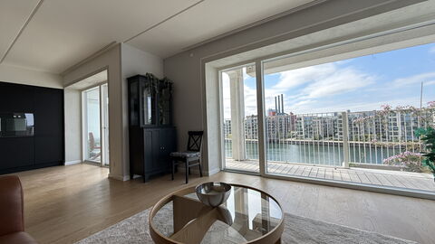 Islands Brygge Waterfront - 6 People - 3 Br - Balc: Living Room