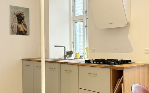 Nørrebro - 2 People - 1 Br - Close to Metro: Kitchen