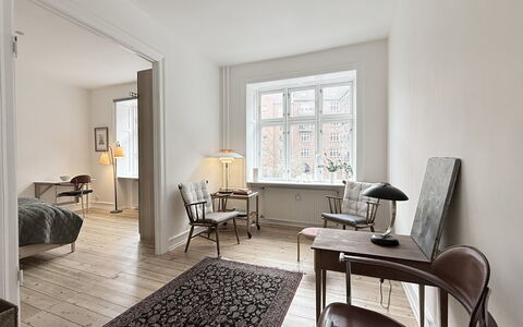 Nørrebro - 2 People - 1 Br - Close to Metro: Living Room