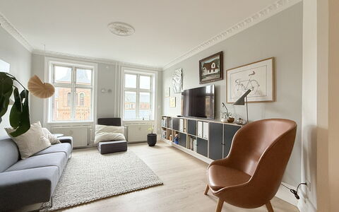 Nørrebro - 4 People - 3 Br - Close to Metro: Living Room