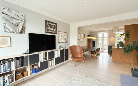 Nørrebro - 4 People - 3 Br - Close to Metro: Living Room