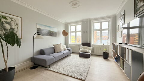 Nørrebro - 4 People - 3 Br - Close to Metro: Living Room