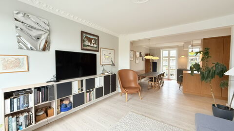 Nørrebro - 4 People - 3 Br - Close to Metro: Living Room