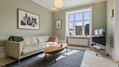 Nørrebro - 2 Br - 4 People - Metro: Living Room