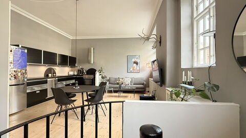 Hellerup - 1 Br - 2 People - Close to Train: Dining Room, Kitchen, Living Room