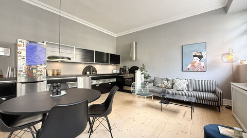 Hellerup - 1 Br - 2 People - Close to Train: Dining Room, Kitchen, Living Room