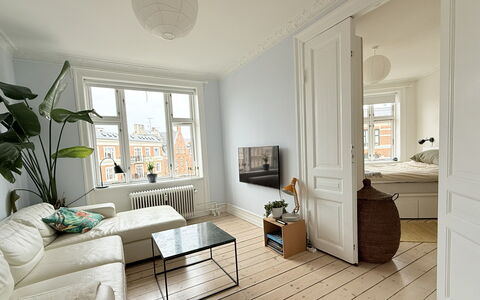 Østerbro - 2 People - 1 Br - Loft: Living Room