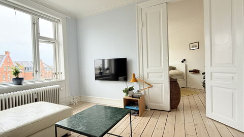 Østerbro - 2 People - 1 Br - Loft: Living Room