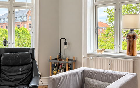 Østerbro - 2 People - 1 Br - Close to Metro: Living Room