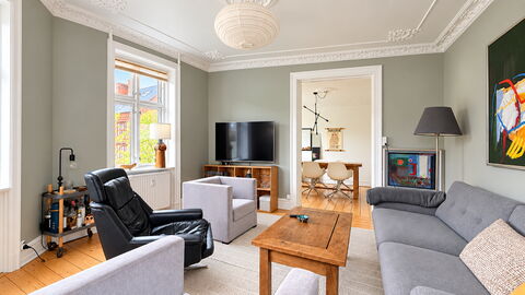 Østerbro - 2 People - 1 Br - Close to Metro: Living Room