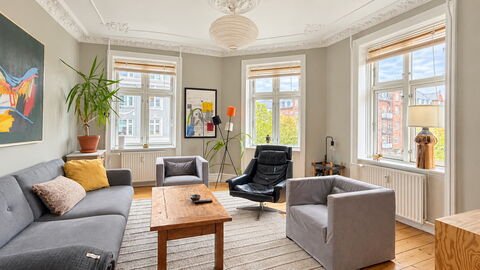 Østerbro - 2 People - 1 Br - Close to Metro: Living Room