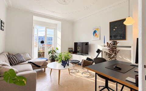 Østerbro - Loft Apartment for 2 People: Living Room