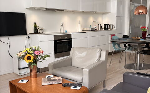 Købmagergade - Copenhagen Downtown: Kitchen, Living Room