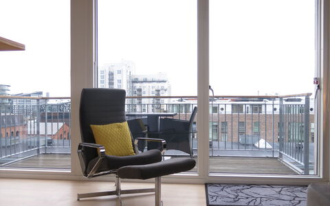 Islands Brygge - Nice View 8th Floor: Dining Room, Kitchen, Living Room