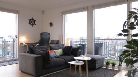Islands Brygge - Nice View 8th Floor: Dining Room, Kitchen, Living Room